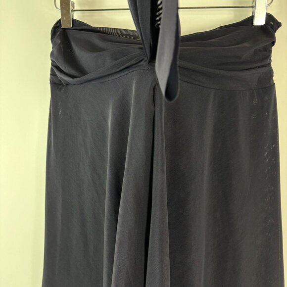 Profile skirt M black mini asymmetrical hem Mesh open front ballet whimsygoth - Picture 10 of 14